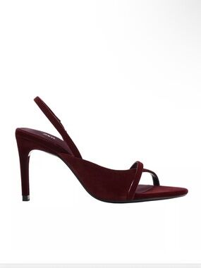 Zara Velvet Effect Heeled Sandals